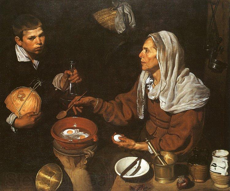 Diego Velazquez An Old Woman Cooking Eggs Norge oil painting art